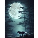 Independently published ESY DESING "Take Notes to the Moonlight in the Arms of Trees: Special Design, Mysteries of the Forest, Gray Wolf Notebook, Business and School Notebook, 8.5-11 inch, Unlined Paper Sheets"