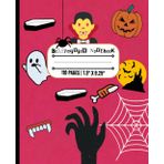 Independently published Ghost & Dracula theme composition notebook wide ruled, No Bleed 7.5" x 9.25" 110 pages Spider net Journals: Scary bloody Notebook