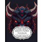 Independently published Graph Paper Notebook: Grid Paper Notebook, Vector Art, Line Art, Adobe Illustrator, Professional Work, Demonic Ninja Bison Robot Head, 120 Pages