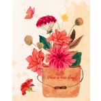 Independently published Have a nice day: Lined Notebook - Large (8.5 x 11 inches) - Vintage Flower pot and Butterfly