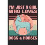 Independently published I m Just A Girl Who Loves Dogs And Horses Cute Retro SweaNice: Daily Planner Notepad To Do Schedule, Medium 6x9 Inches, 100 Pages, Printed Cover