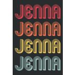 Independently published Jenna Gift Name Personalized Retro Vintage 80S 90S Birthday: Wide Ruled Line Paper, Lined Notebook Journal with 6x9 inches, 110 Pages for Work, School and College Supplies