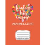 Independently published Kindness Takes Courage Exercise Book - Calligraphy Practice (Slanted Grid) Workbook for Beginners: Large US Letter Notebook (8.5 x 11 in), 120 Pages, Matte Finish Cover - Unity Day Orange Notebook