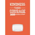 Independently published Kindness Takes Courage Handwriting Book - Calligraphy Practice (Slanted Grid) Workbook for Beginners: Large A4 Notebook (8.27 x 11.69 in), 160 Pages, Matte Finish Cover - Stop Bullying Notebook