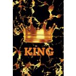 Independently published King with Golden Crown Aesthetic Composition Notebook: Black & Gold Marble Effect | College Ruled Lines | 100 Pages | 6" x 9" | Soft Matte Cover | Writing Journal