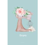Independently published Kitchen Stand Mixer, Floral, Vintage Recipe Journal: 6x9