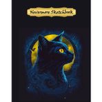 Independently published Nevermore Sketchbook Black Kitty: Noir Feline Illustration | Full Moon | 8.5 x 11 Inches | 110 Pages | White Paper | Matte Finish Cover