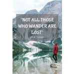 Independently published "Not All Those Who Wander Are Lost" JRR Tolkie. Travel Journal. Adventure awaits. My travels. Travel log.
