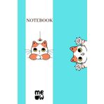 Independently published Notebook 6 x 9, 120 pages, dotted lines, date and daily check. The cover is designed in blue, cute, cat-shaped like no other