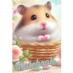 Independently published Notebook: Hamster, front cover, sky blue multi tone back cover