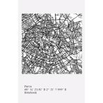 Independently published Notebook "Paris map" – light grey – 80 pages - blank- 5,5x8,5in – 48° 51' 23.81" N 2° 21' 7.999" E: Carnet de notes "Plan de Paris" – gris clair – 80 ... – 48° 51' 23.81" N 2° 21' 7.999" E