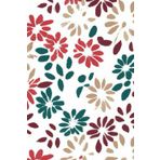 Independently published Notebook with Flowers Leaves Floral Colorful Pattern on White Background Neutral Backdrop Cover Design Journal: 6" x 9", 100 Pages, Lined, Matte