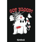 Independently published Phlebotomist Blood Halloween Ghost Phlebotomy Nurse Notebook: 6x9 College Ruled Composition Notebook and Journal for Nurses and Nursing Students 110 pages