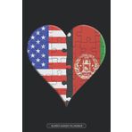 Independently published Planner: American Afghanistani Flag United Heart Jigsaw Puzzle Flags Of America Afghanistan