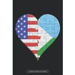 Independently published Planner: American Djiboutian Flag United Heart Jigsaw Puzzle Flags Of America Djibouti