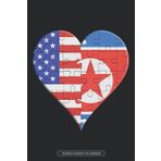 Independently published Planner: American North Korean Flag United Heart Jigsaw Puzzle Flags Of America North Korea