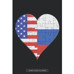 Independently published Planner: American Russian Flag United Heart Jigsaw Puzzle Flags Of America Russia