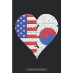 Independently published Planner: American South Korean Flag United Heart Jigsaw Puzzle Flags Of America South Korea