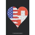 Independently published Planner: American Swiss Flag United Heart Jigsaw Puzzle Flags Of America Switzerland