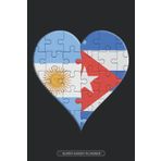Independently published Planner: Argentinian Cuban Flag United Heart Jigsaw Puzzle Flags Of Argentina Cuba
