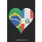 Independently published Planner: Brazilian Dominican Flag United Heart Jigsaw Puzzle Flags Of Brazil Dominican Republic