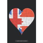 Independently published Planner: British Austrian Flag United Heart Jigsaw Puzzle Flags Of Great Britain Austria