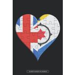 Independently published Planner: British Bonaire Dutch Flag United Heart Jigsaw Puzzle Flags Of Great Britain Bonaire