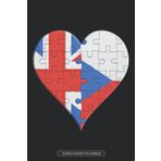 Independently published Planner: British Czech Flag United Heart Jigsaw Puzzle Flags Of Great Britain Czech Republic