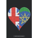 Independently published Planner: British Ethiopian Flag United Heart Jigsaw Puzzle Flags Of Great Britain Ethiopia