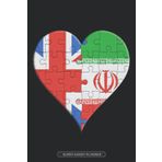Independently published Planner: British Iranian Flag United Heart Jigsaw Puzzle Flags Of Great Britain Iran