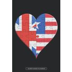 Independently published Planner: British Liberian Flag United Heart Jigsaw Puzzle Flags Of Great Britain Liberia