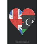 Independently published Planner: British Libyan Flag United Heart Jigsaw Puzzle Flags Of Great Britain Libya