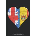 Independently published Planner: British Moldovan Flag United Heart Jigsaw Puzzle Flags Of Great Britain Moldova