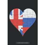 Independently published Planner: British Russian Flag United Heart Jigsaw Puzzle Flags Of Great Britain Russia