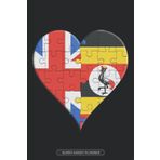 Independently published Planner: British Ugandan Flag United Heart Jigsaw Puzzle Flags Of Great Britain Uganda