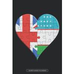 Independently published Planner: British Uzbekistani Flag United Heart Jigsaw Puzzle Flags Of Great Britain Uzbekistan
