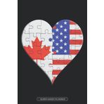 Independently published Planner: Canadian American Flag United Heart Jigsaw Puzzle Flags Of Canada USA