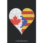 Independently published Planner: Canadian Catalan Flag United Heart Jigsaw Puzzle Flags Of Canada Catalonia