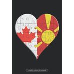 Independently published Planner: Canadian Macedonian Flag United Heart Jigsaw Puzzle Flags Of Canada Macedonia