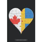 Independently published Planner: Canadian Swedish Flag United Heart Jigsaw Puzzle Flags Of Canada Sweden