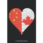 Independently published Planner: Chinese Canadian Flag United Heart Jigsaw Puzzle Flags Of China Canada