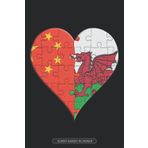 Independently published Planner: Chinese Welsh Flag United Heart Jigsaw Puzzle Flags Of China Wales