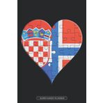 Independently published Planner: Croatian Norwegian Flag United Heart Jigsaw Puzzle Flags Of Croatia Norway