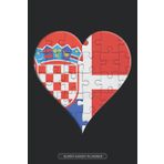 Independently published Planner: Danish Croatian Flag United Heart Jigsaw Puzzle Flags Of Denmark Croatia