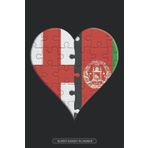Independently published Planner: English Afghanistani Flag United Heart Jigsaw Puzzle Flags Of England Afghanistan
