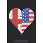 Independently published Planner: English American Flag United Heart Jigsaw Puzzle Flags Of England USA