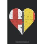 Independently published Planner: English Belgian Flag United Heart Jigsaw Puzzle Flags Of England Belgium