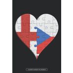 Independently published Planner: English Czech Flag United Heart Jigsaw Puzzle Flags Of England Czech Republic