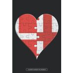 Independently published Planner: English Danish Flag United Heart Jigsaw Puzzle Flags Of England Denmark