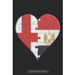 Independently published Planner: English Egyptian Flag United Heart Jigsaw Puzzle Flags Of England Egypt